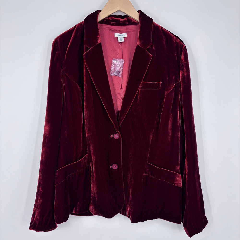 Sundance Velvet Blazer Orange Red